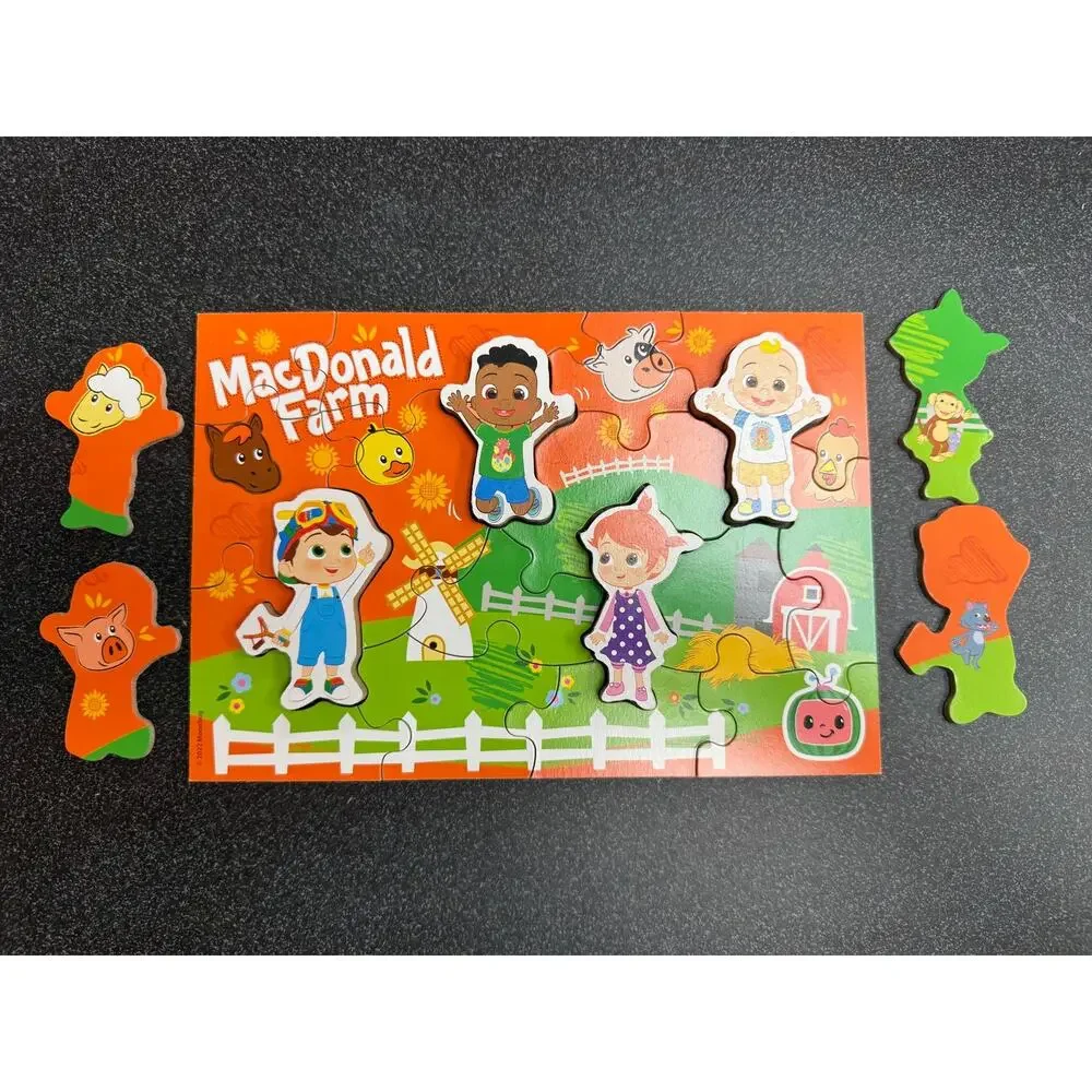 Cocomelon Set of 4 Puzzles by Moonbug Wooden Jigsaw Pre-school Age